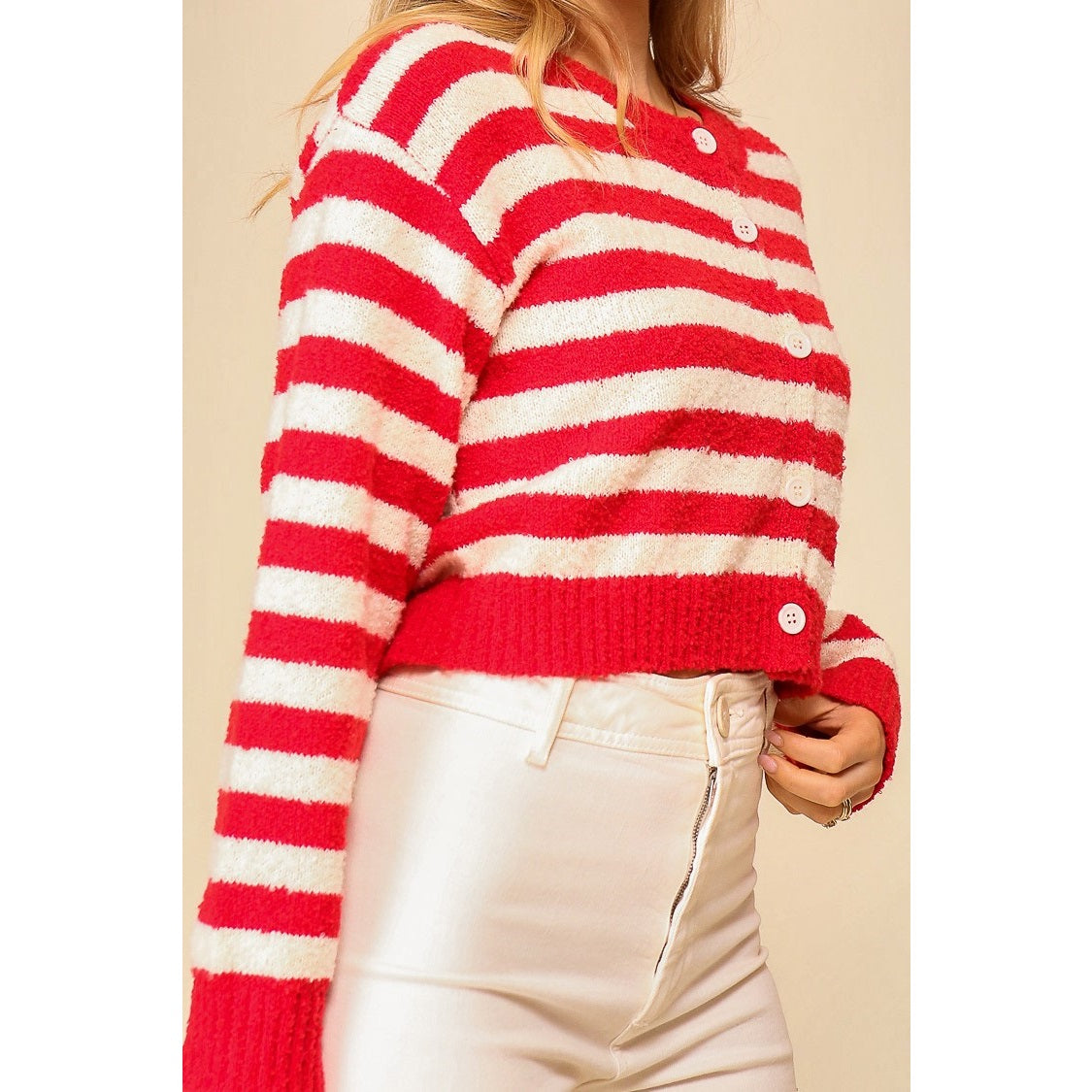 Yardline Striped Cardigan - Revel Boutique