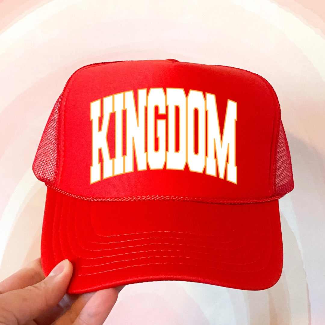 Kingdom Trucker Hat - Red - Revel Boutique