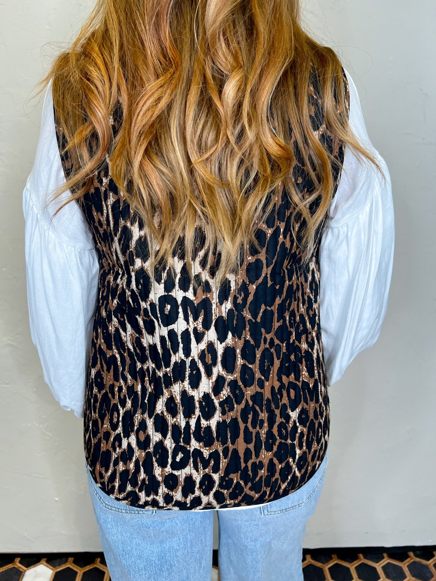 En Vogue Tie Vest - Leopard