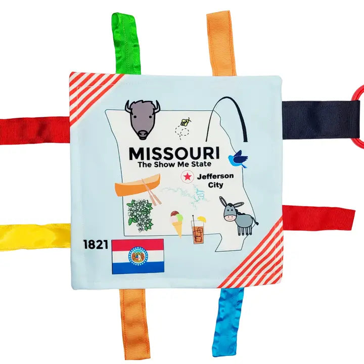 Missouri State Baby Learning Crinkle Tag Square