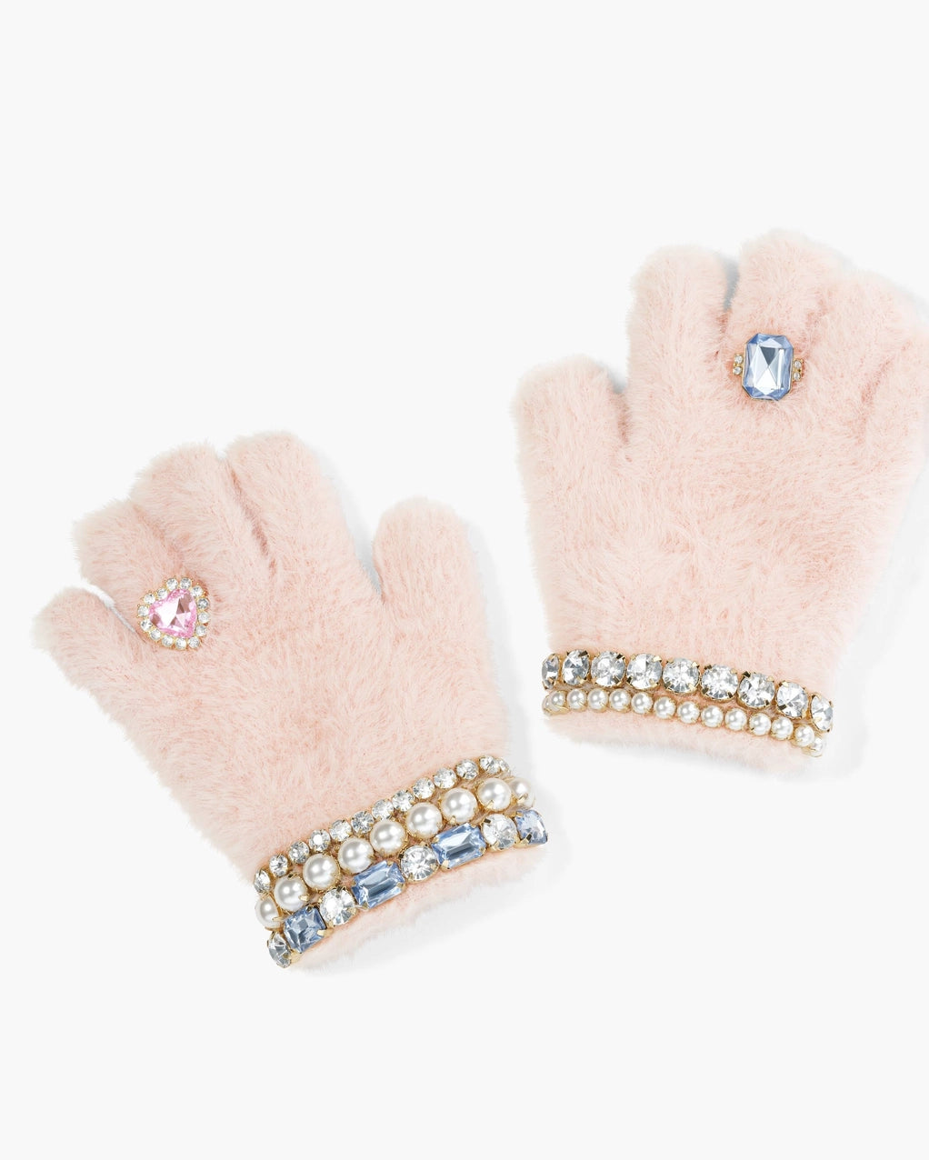 Cotton Candy Jeweled Kids Gloves