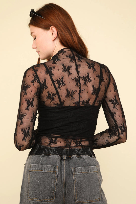 DoorBuster Layering Top - Black Lace