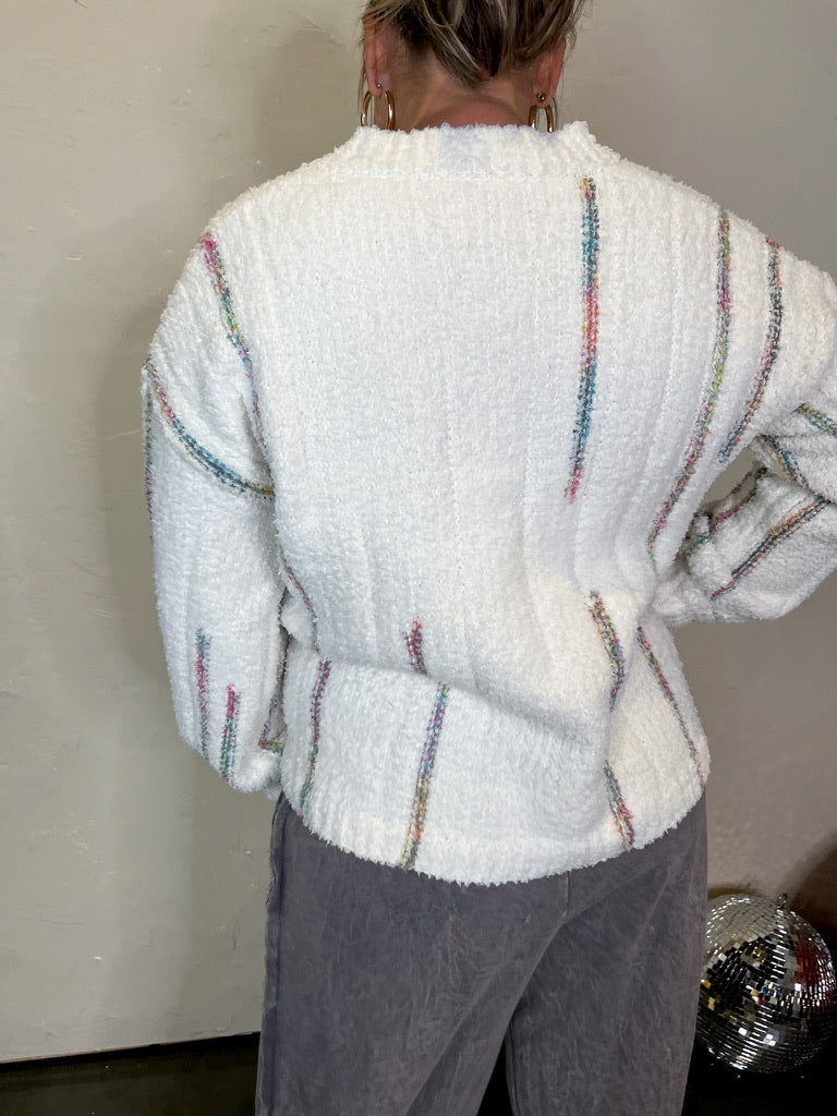 Heirloom Stripe Accent Sweater