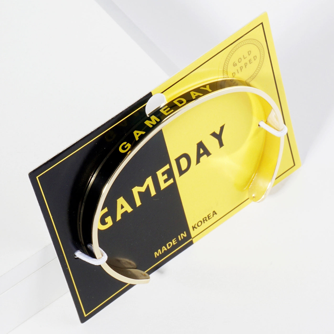 Black/Yellow Gameday Enamel Cuff - Revel Boutique