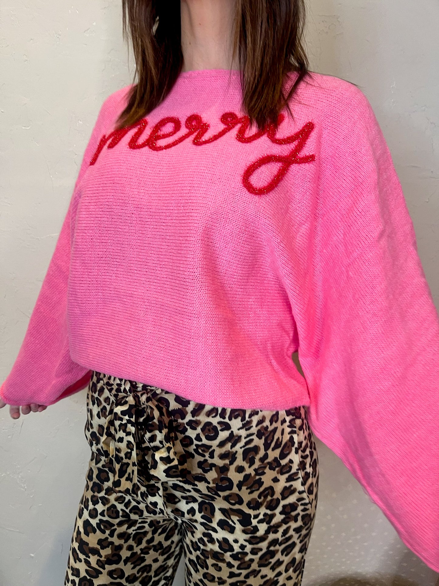 Tinseltown Merry Sweater - Pink