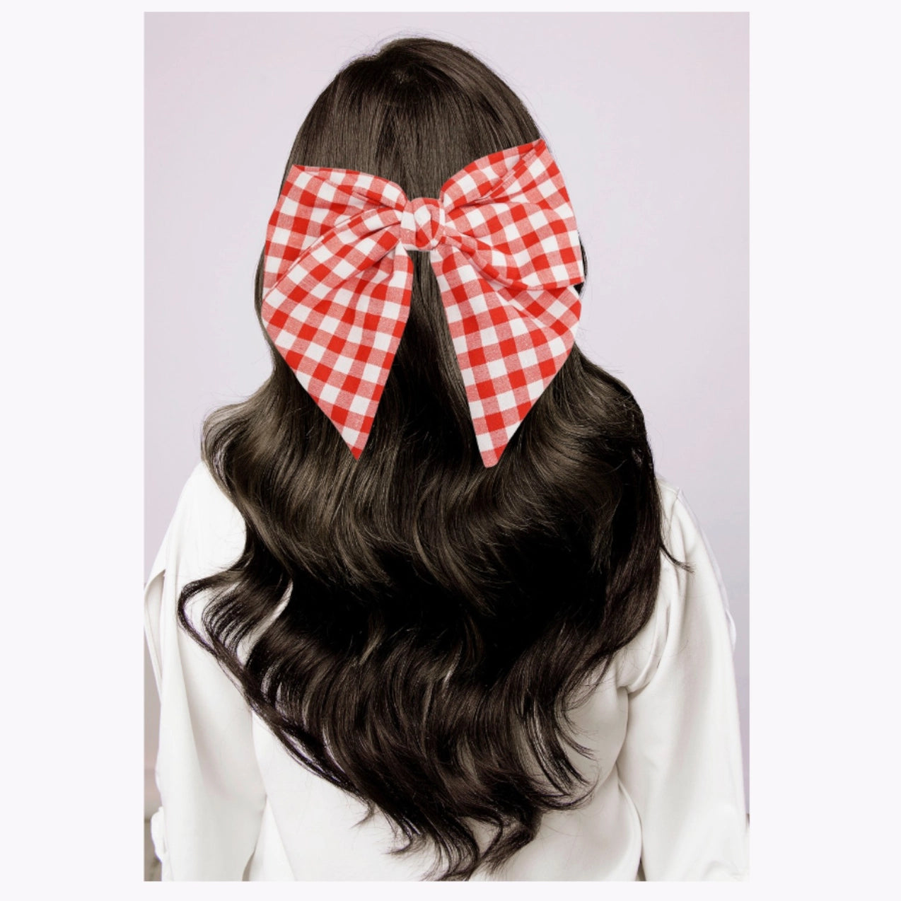 Girly Game Day Bow - Red/White