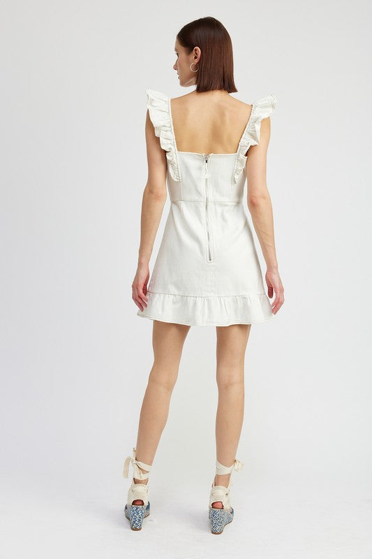 Heavensent Mini Dress - White - Revel Boutique