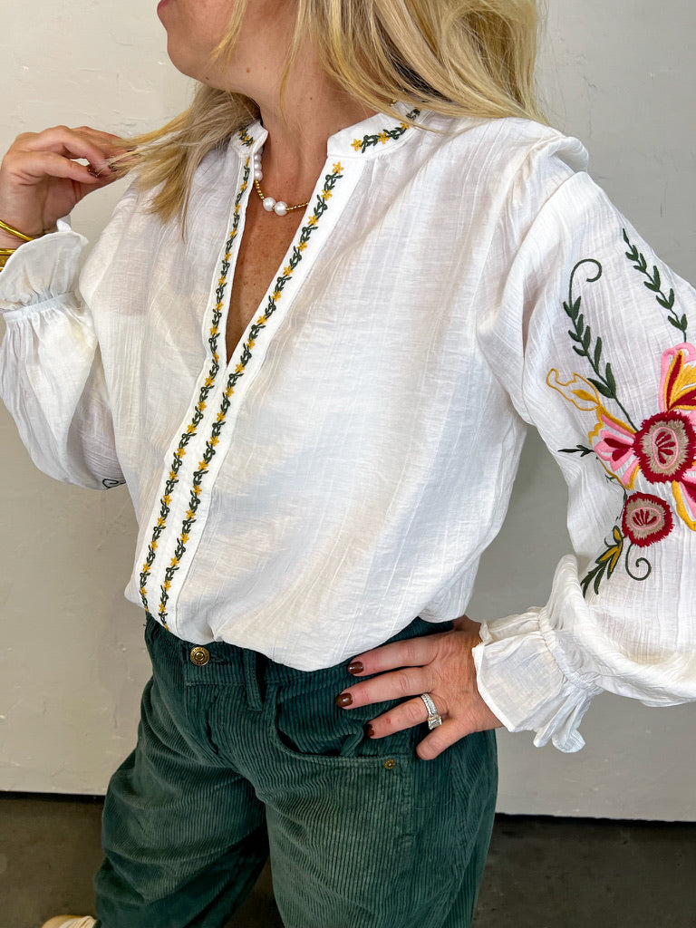 Getaway Embroidered Blouse