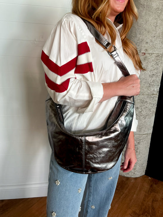 Free People: Idle Hands Sling - Pewter