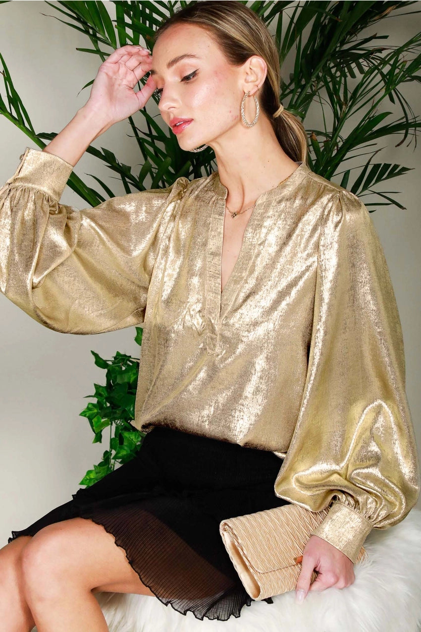 Cheers To That Blouse - Gold