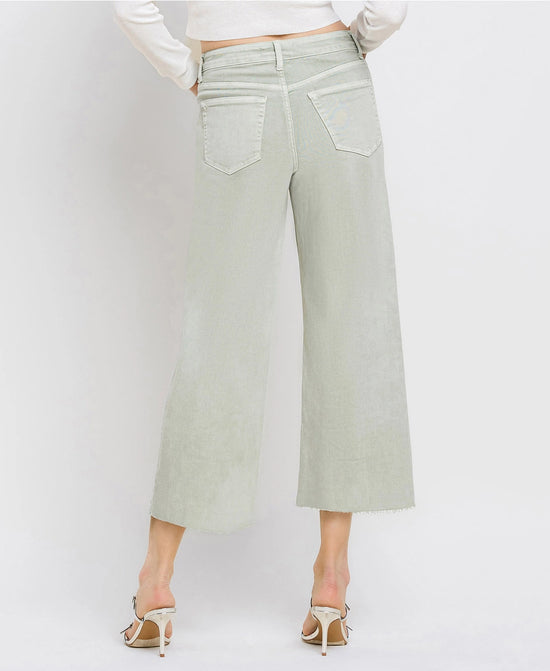 Dreamy Wide Leg Crop - Sage