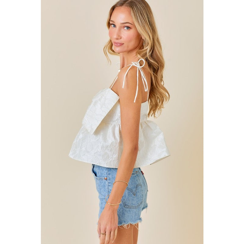 Bridgerton Bow Top - Ivory