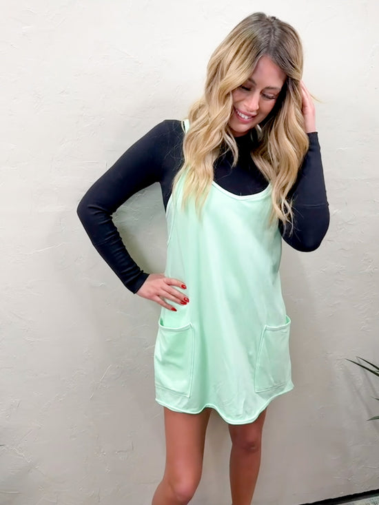 Free People: Hot Shot Mini Dress - Pistachio