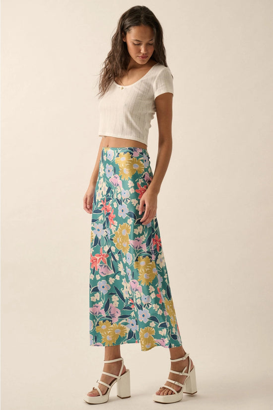 Getaway Floral Midi Skirt - Revel Boutique