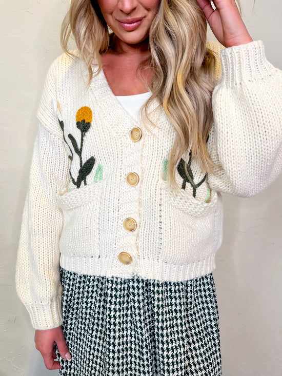 Monet Embroidered Cardigan