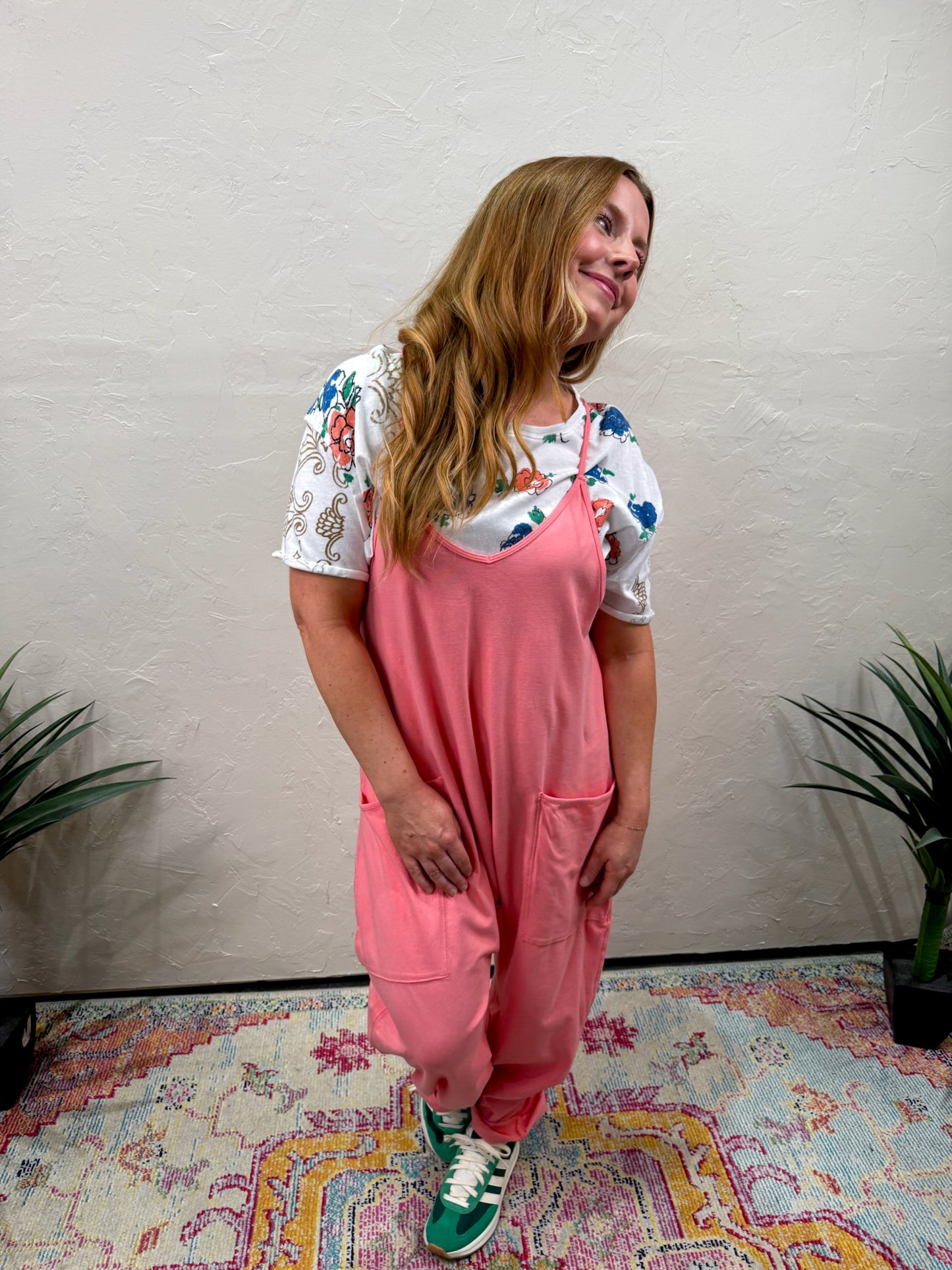 Free People: Hot Shot Onesie - Hibiscus