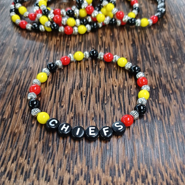 Chiefs Beaded Friendship Bracelet - Revel Boutique