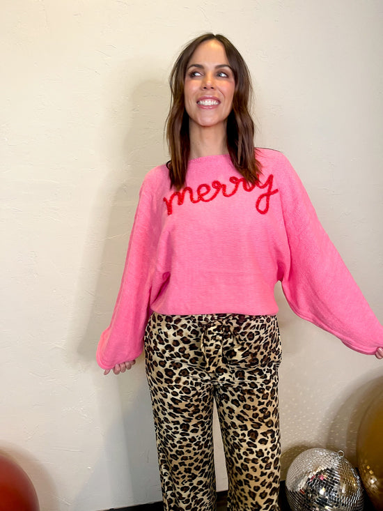 Tinseltown Merry Sweater - Pink