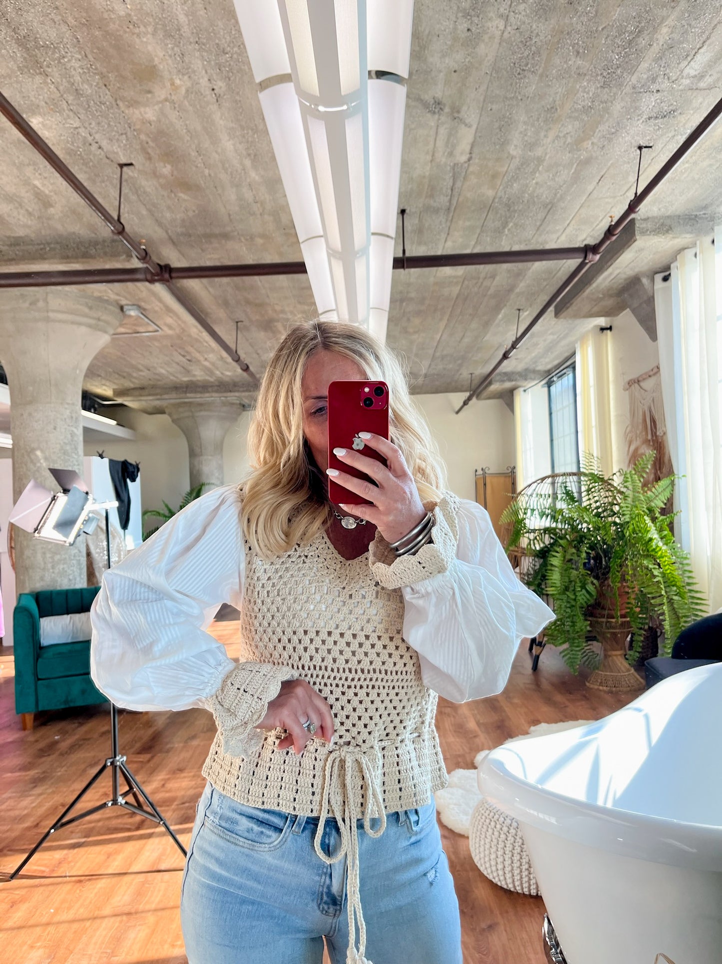 Jess Mixed Knit Top