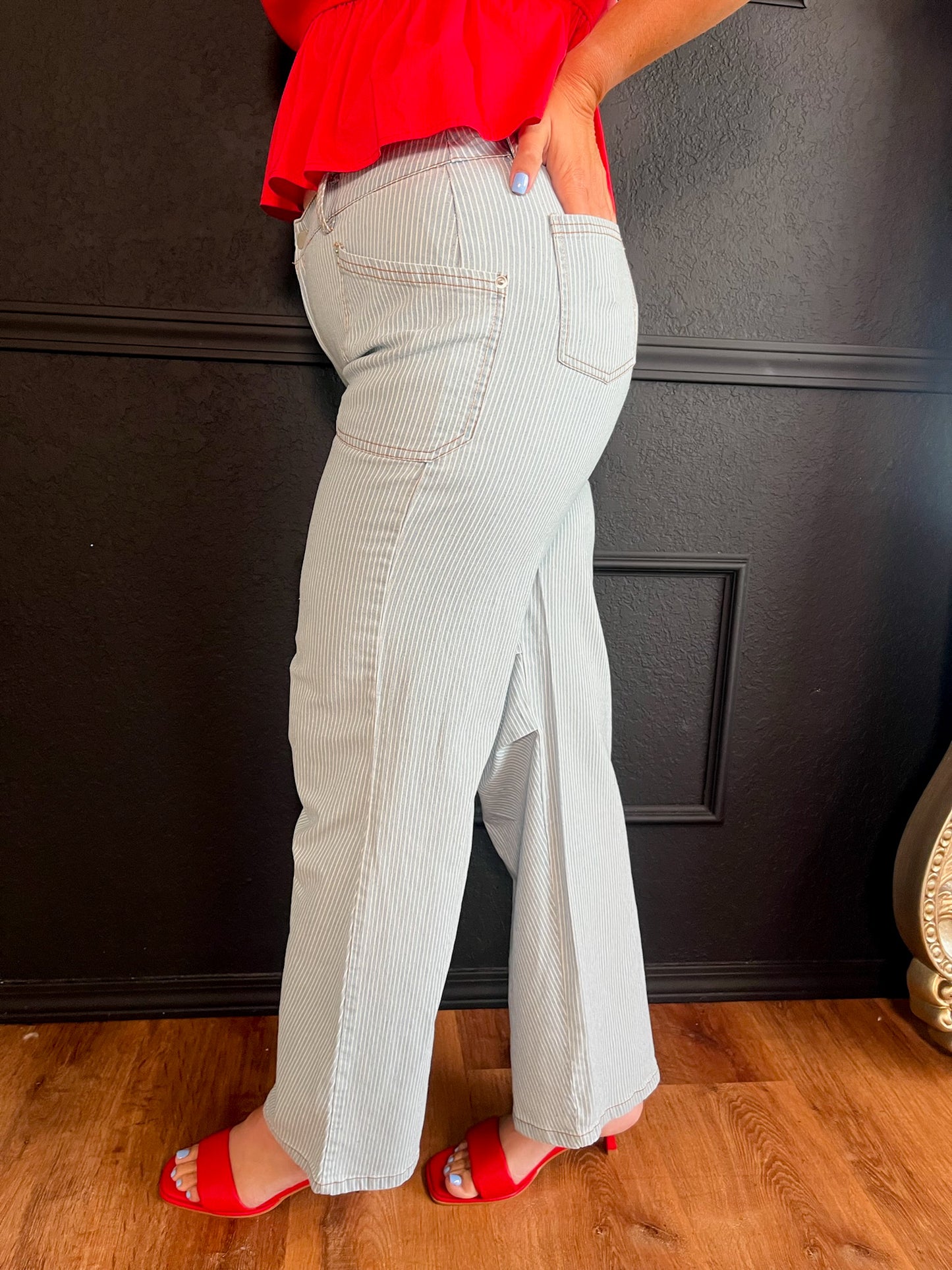 Route 66 Railroad Stripe Pant - Revel Boutique