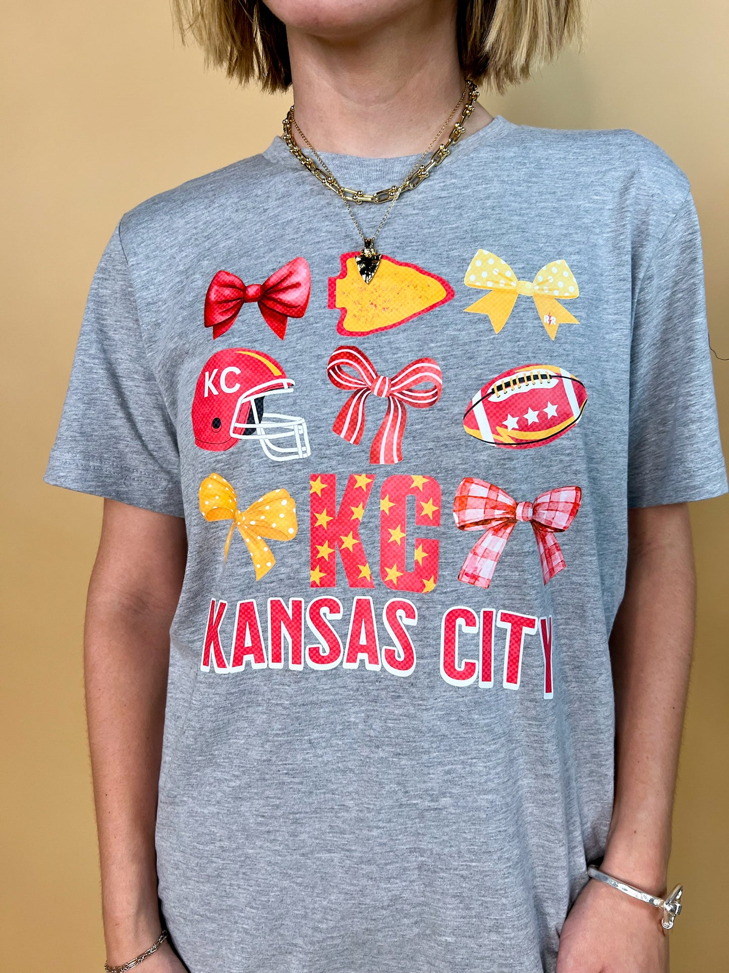 Kansas City Coquette Football Tee