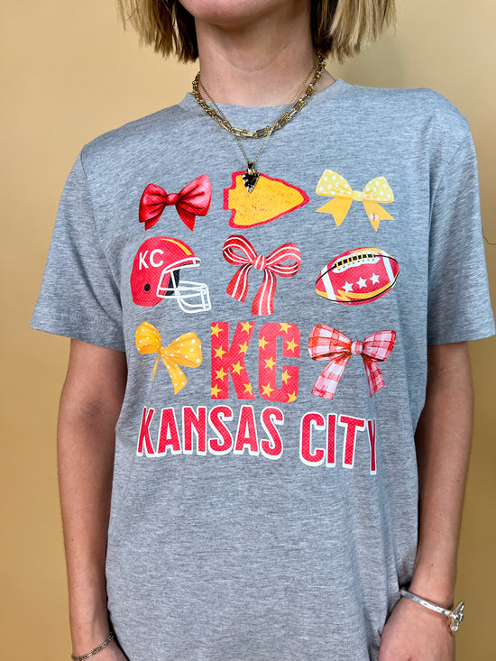 Kansas City Coquette Football Tee - Revel Boutique