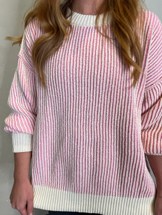 Stripes & Spice Sweater - Pink