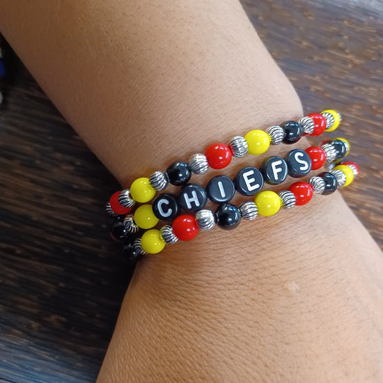 Chiefs Beaded Friendship Bracelet - Revel Boutique