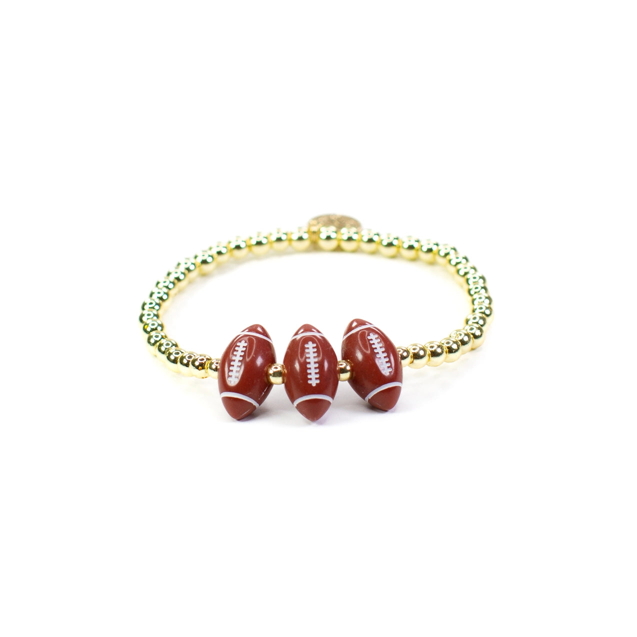 Threepeat Football Beaded Bracelet - Revel Boutique