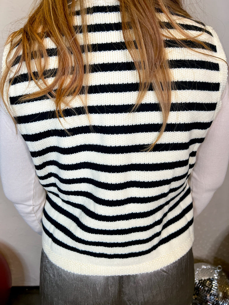 Marilyn Striped Sweater Vest