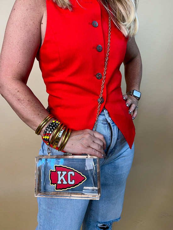 KC Arrowhead Clear Acrylic Purse - Revel Boutique