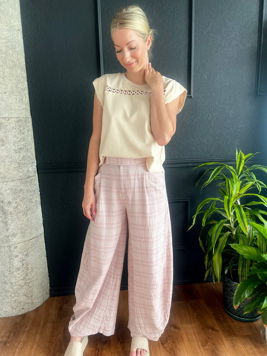 Free People: Tegan Barrel Trouser - Pale Mauve - Revel Boutique