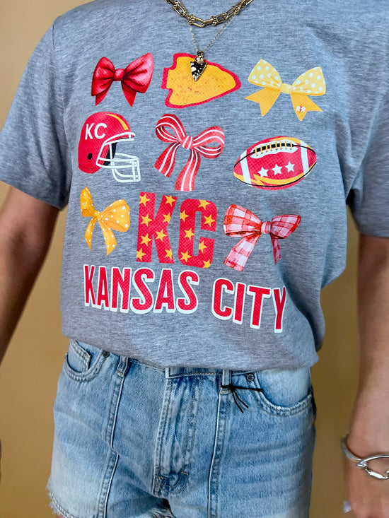 Kansas City Coquette Football Tee - Revel Boutique