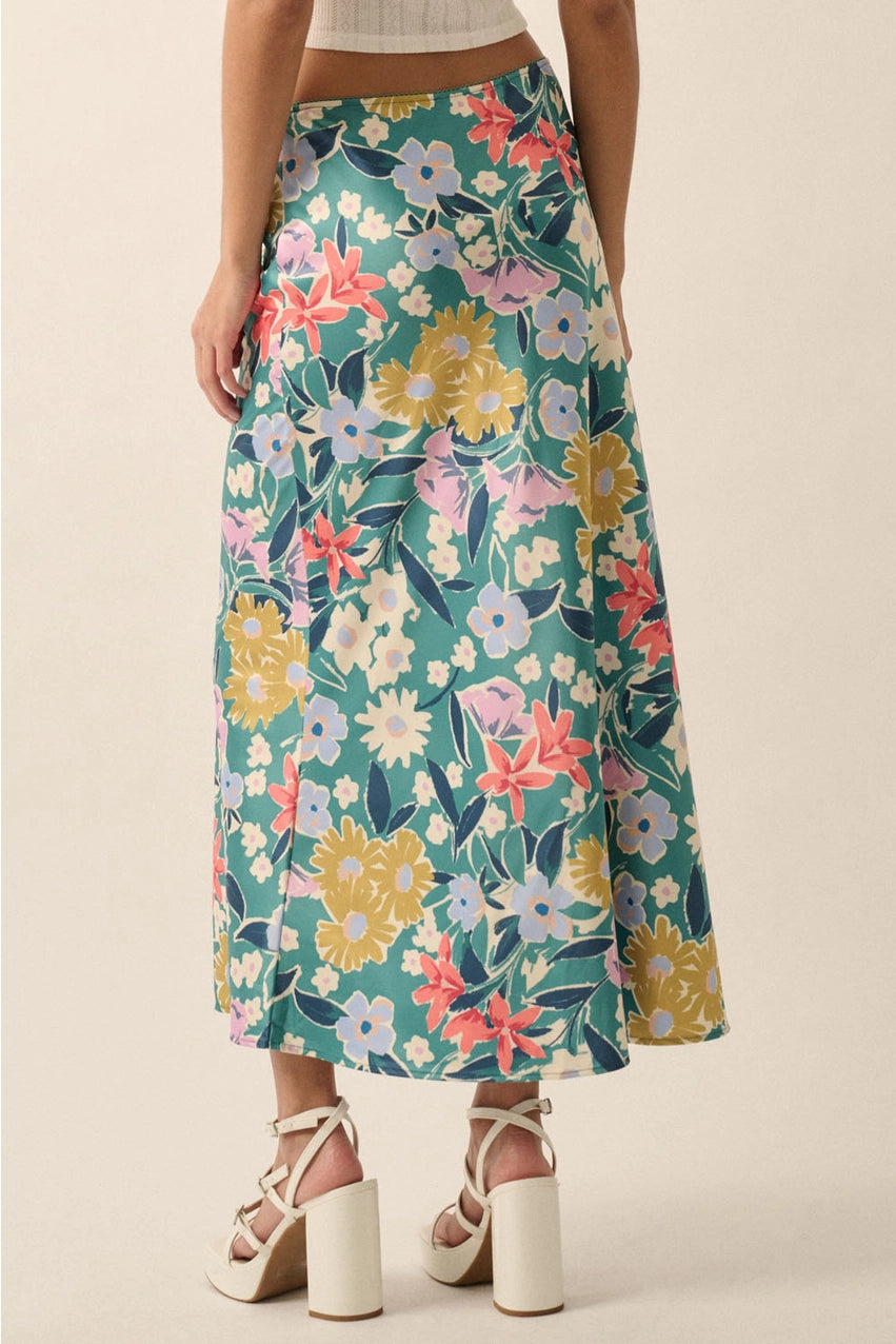 Getaway Floral Midi Skirt - Revel Boutique