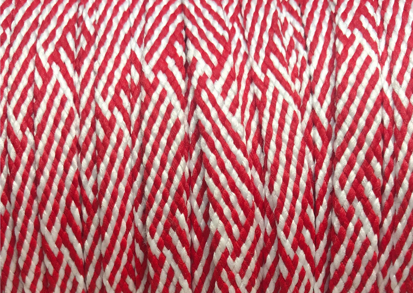 Red Herringbone Shoelaces