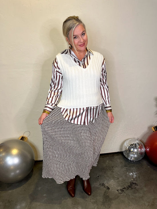 Mayflower Check Skirt - Brown