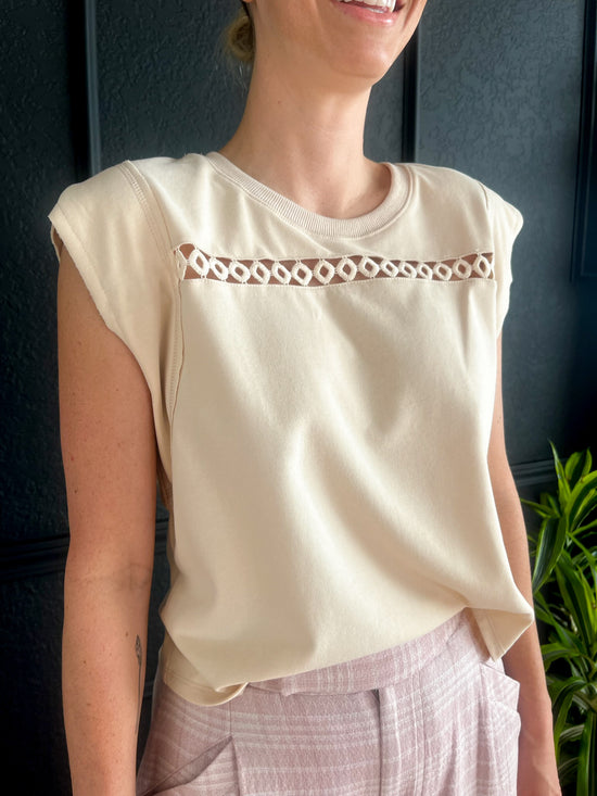 Don't Sweat Eyelet Top - Revel Boutique