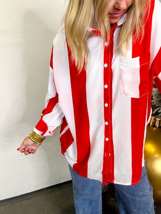 Candy Cane Kiss Blouse