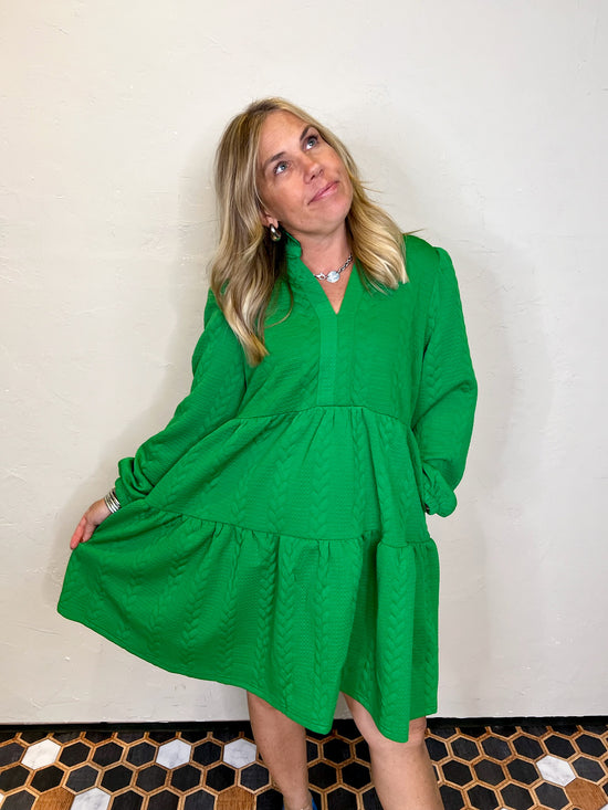 Rollins Twist Dress - Green