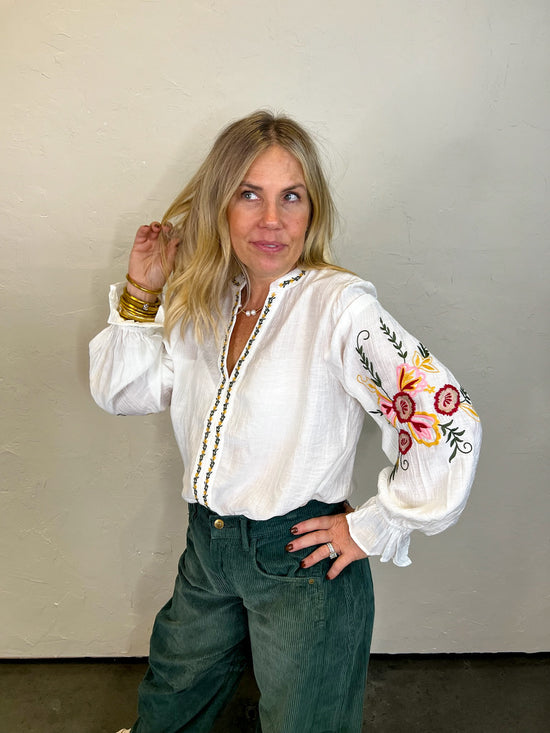 Getaway Embroidered Blouse