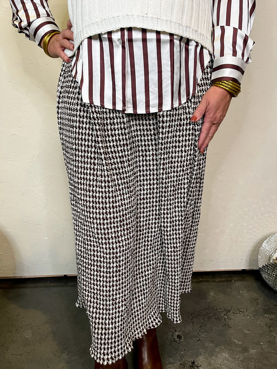 Mayflower Check Skirt - Brown