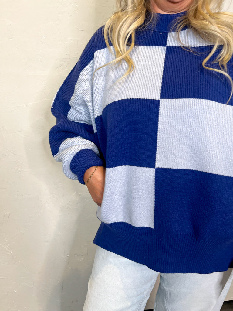 Free People: Easy Street Checkered Tunic - Blueprint - Revel Boutique