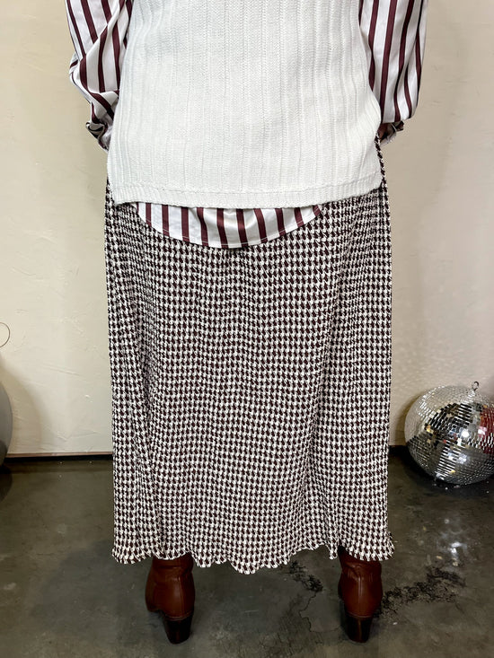 Mayflower Check Skirt - Brown