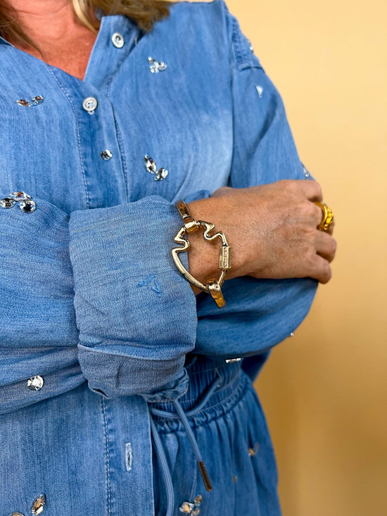 Matte Arrowhead Bracelet - Gold - Revel Boutique