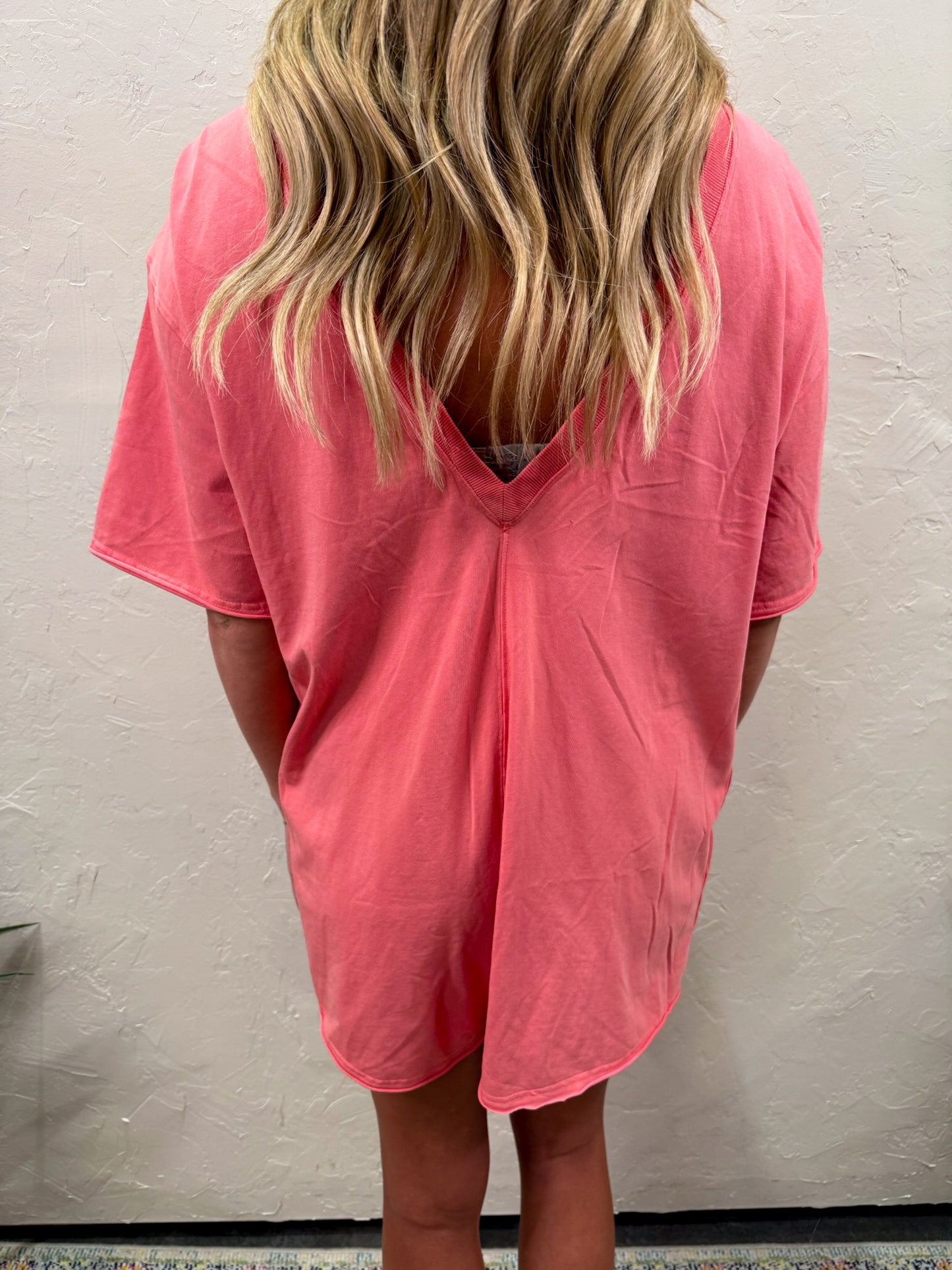 Free People: Hot Shot Tee Romper Coddy - Hibiscus