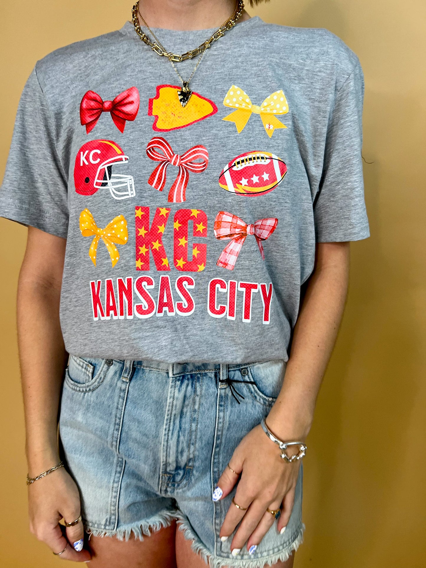 Kansas City Coquette Football Tee - Revel Boutique