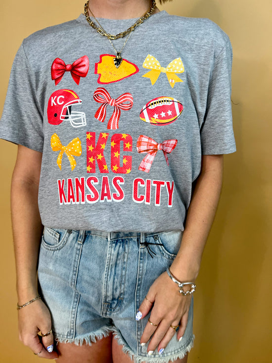 Kansas City Coquette Football Tee