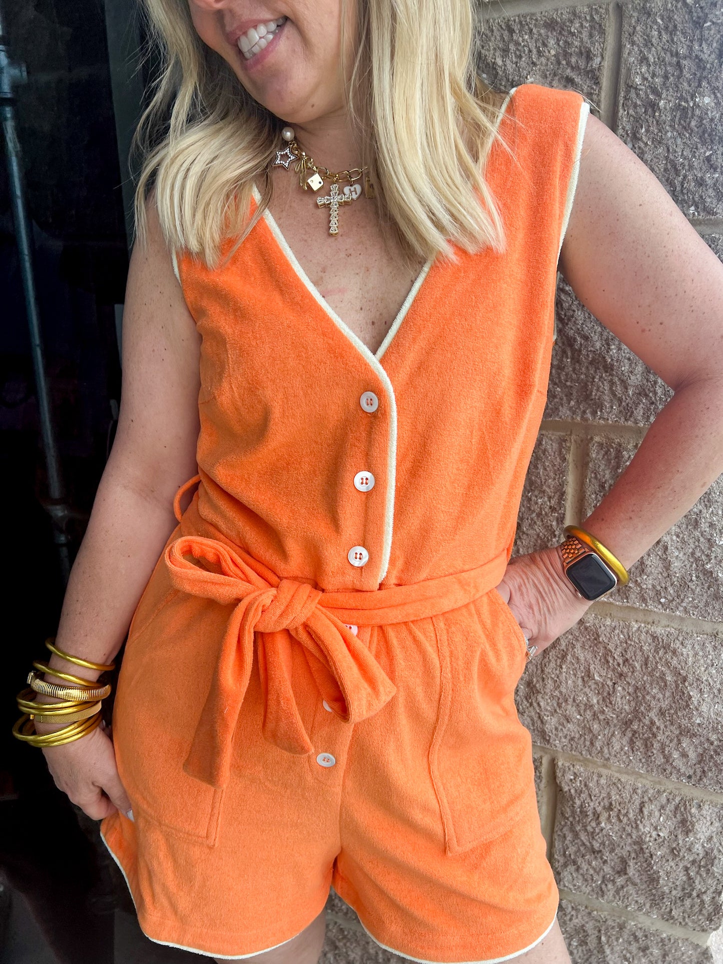 FRNCH: Mila Romper - Orange