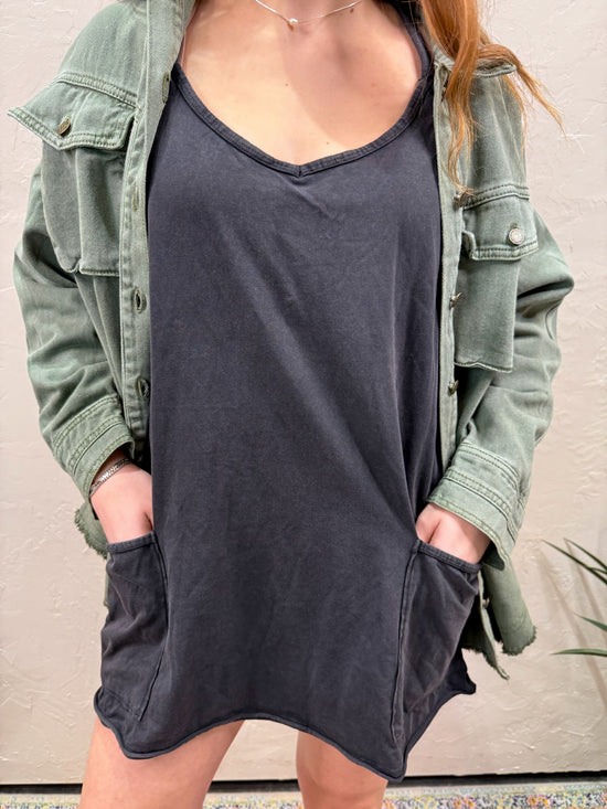 Off Duty Oversized Shacket - Olive