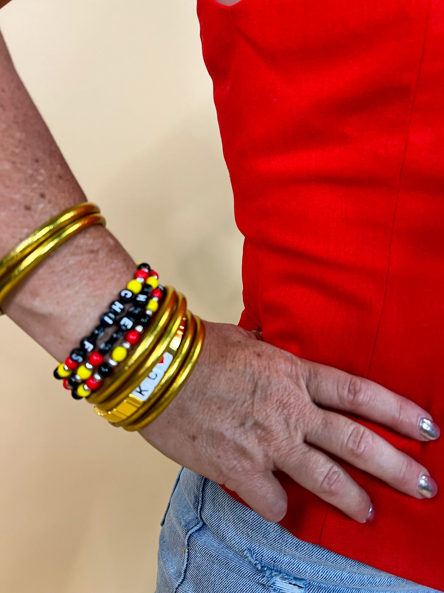 Chiefs Beaded Friendship Bracelet